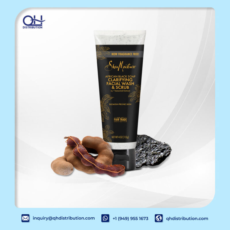 African Black Soap Clarifying Facial Wash & Scrub