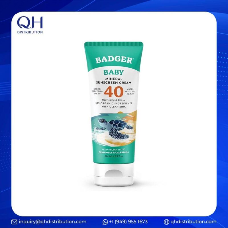 Badger SPF 40 Baby Mineral Sunscreen Cream 2.9oz