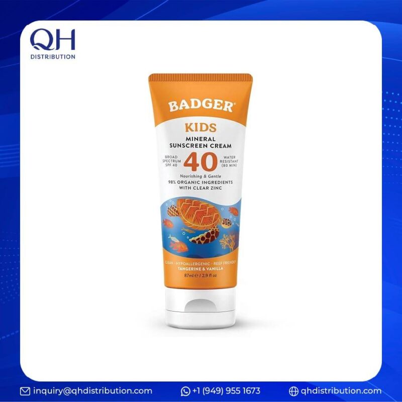 Badger SPF 40 Kids Mineral Sunscreen Cream 2.9oz