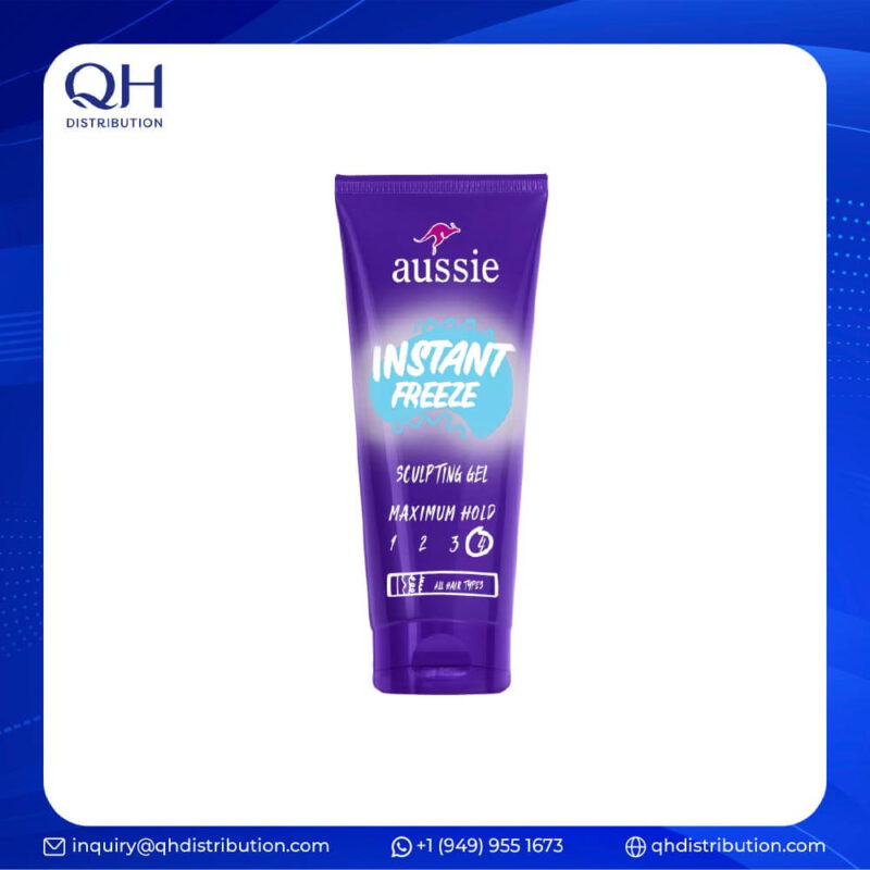 Aussie Instant Freeze Sculpting Gel for Curly Hair, Straight Hair, and Wavy Hair