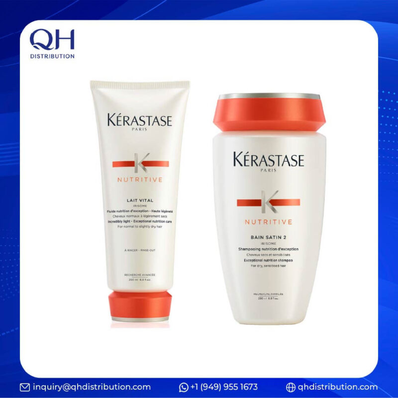 Kerastase Nutritive Bain Satin Shampoo & Lait Vital Conditioner Set